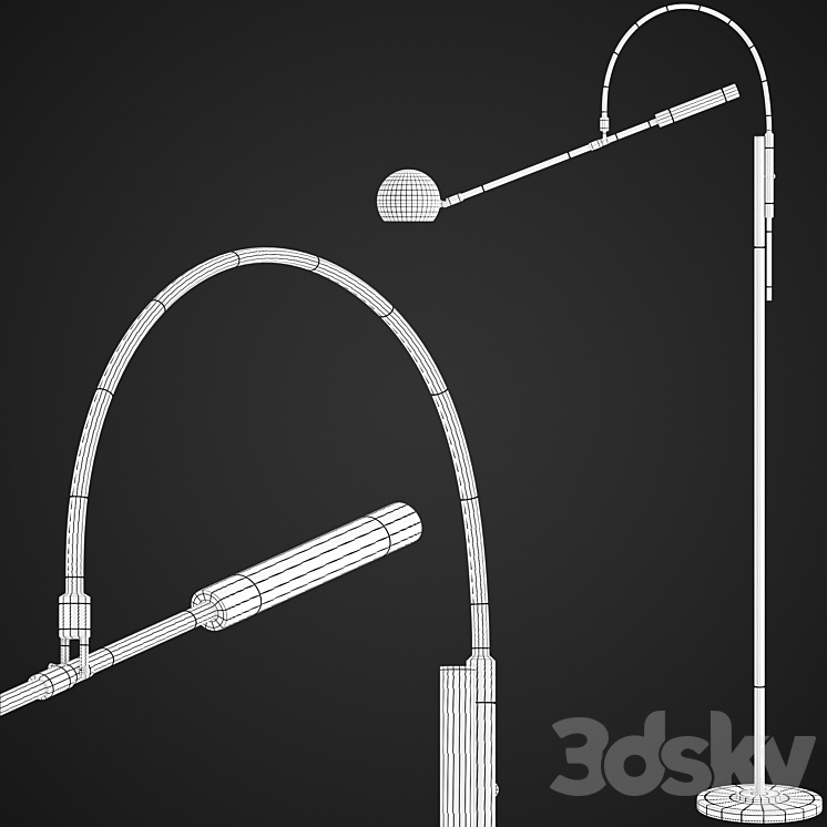 Floor lamp Restoration Hardware Orbiter II 3DS Max - thumbnail 2