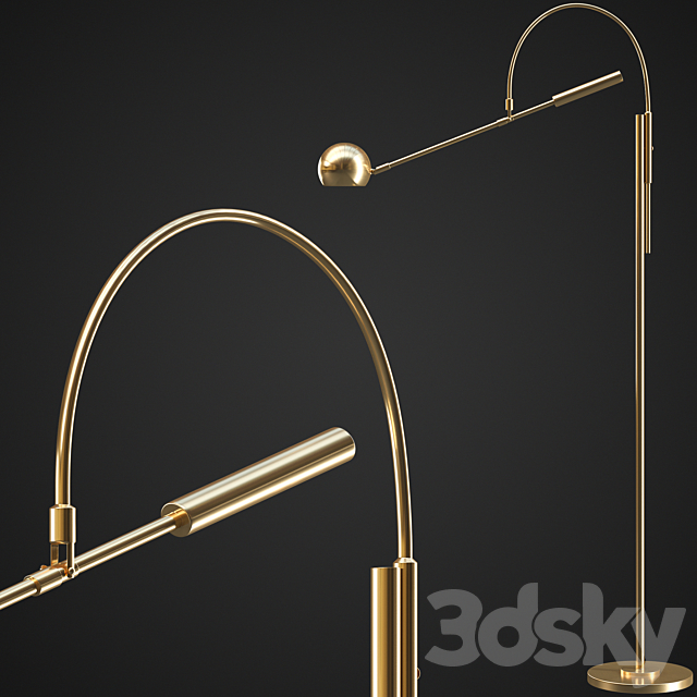 Floor lamp Restoration Hardware Orbiter II 3DS Max Model - thumbnail 1