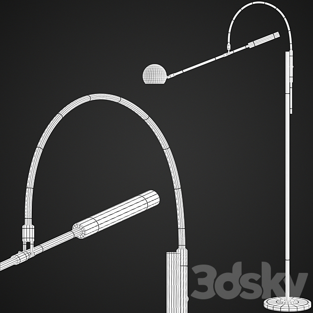 Floor lamp Restoration Hardware Orbiter II 3DS Max Model - thumbnail 2