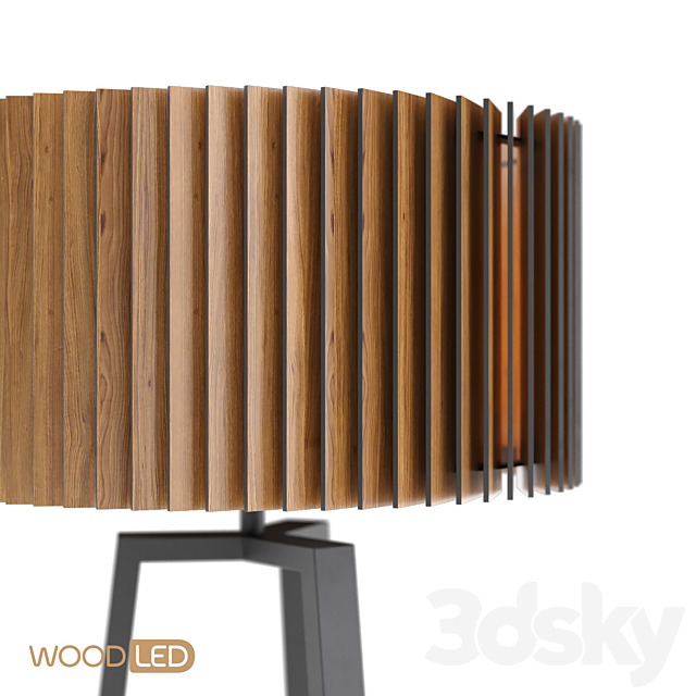 Floor lamp Rotor Woodled 3DSMax File - thumbnail 3