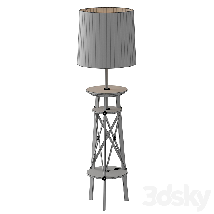 Floor lamp-shelf La Mer 3DS Max - thumbnail 2