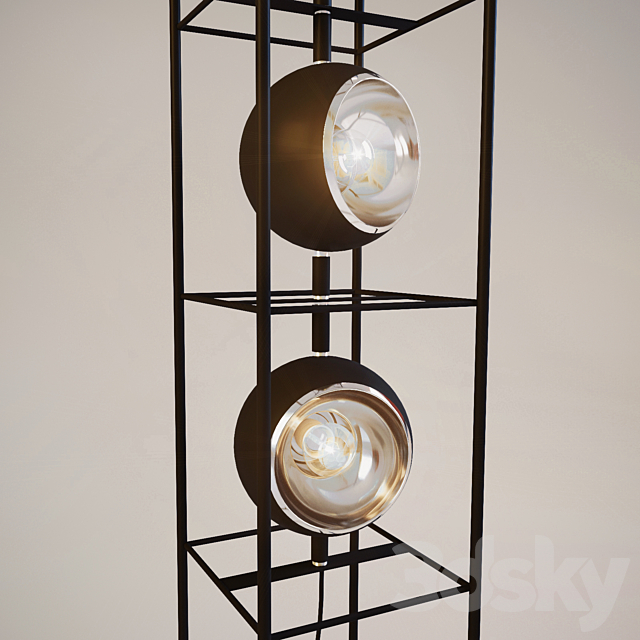 Floor Lamp Tower 5-lite 3DSMax File - thumbnail 2