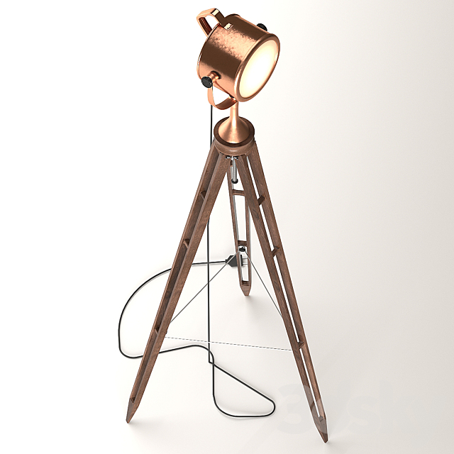 floor lamp vintage 3DS Max Model - thumbnail 3