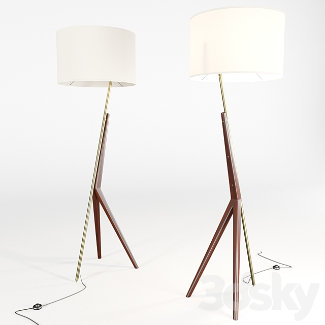 Floor lamp west elm Caldas Floor Lamp 3ds Max - thumbnail 1