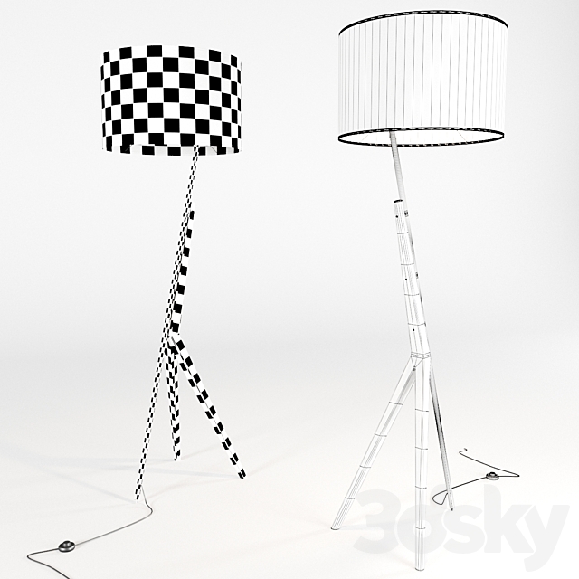 Floor lamp west elm Caldas Floor Lamp 3ds Max - thumbnail 2