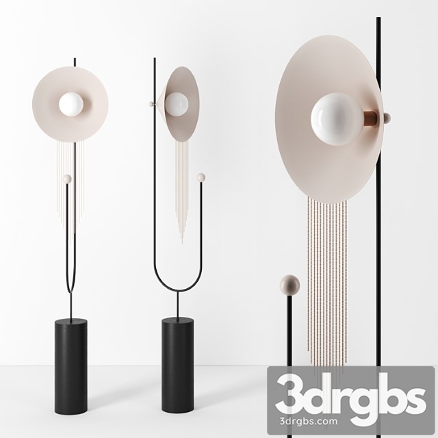 Floor Lamp With Hair by Adir Yakobi 3dsmax Download - thumbnail 1