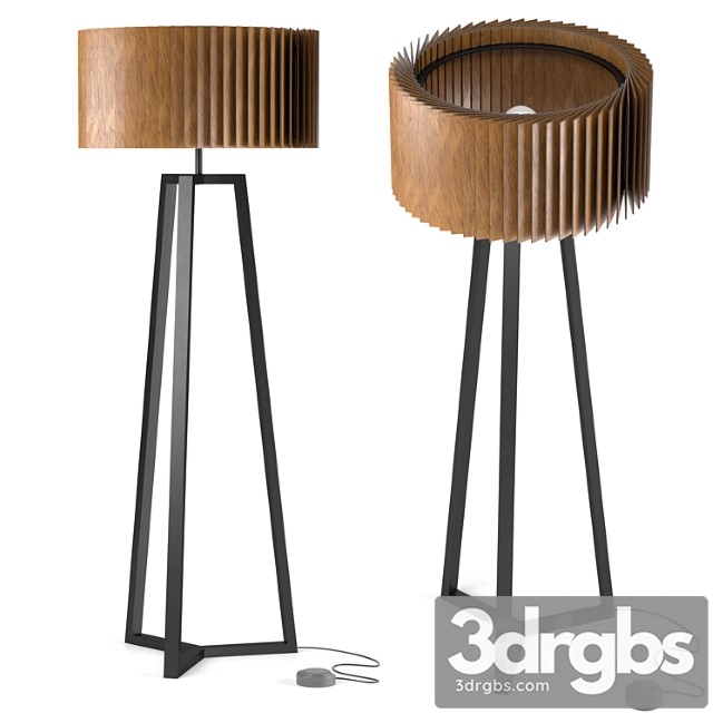 Floor lamp woodled rotor - thumbnail 1