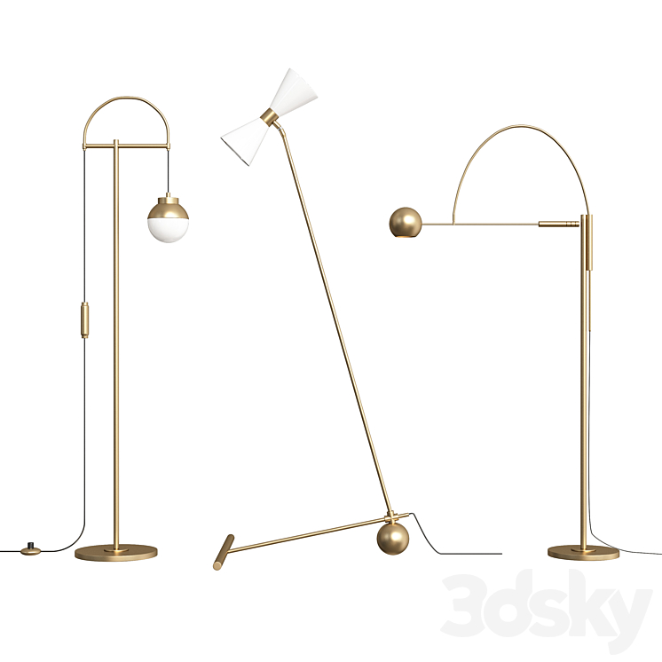 floor lamp38 3DS Max Model - thumbnail 1