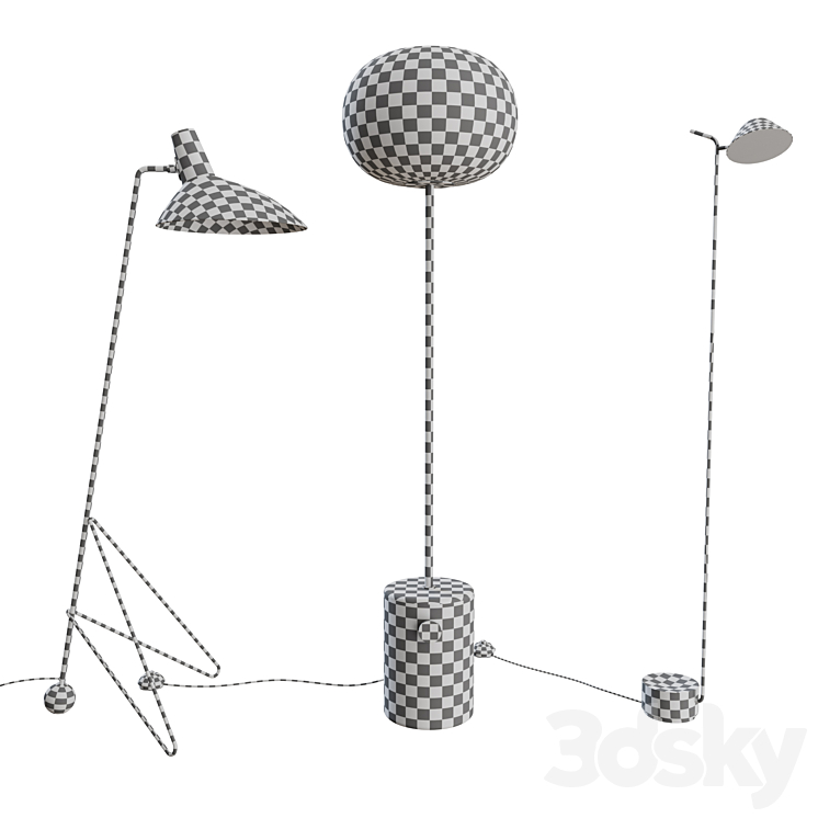 Floor Lamps Set 02 3DS Max - thumbnail 2