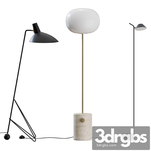 Floor lamps set 02 3dsmax Download - thumbnail 1