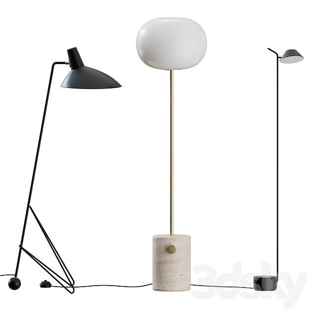 Floor Lamps Set 02 3DSMax File - thumbnail 1