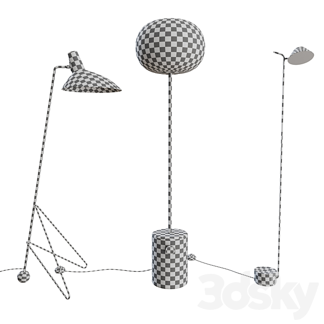 Floor Lamps Set 02 3DSMax File - thumbnail 2