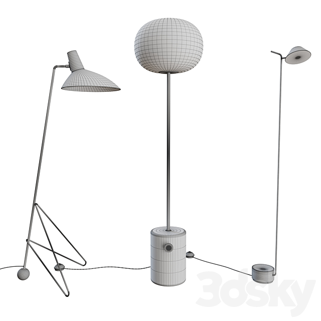 Floor Lamps Set 02 3DSMax File - thumbnail 3