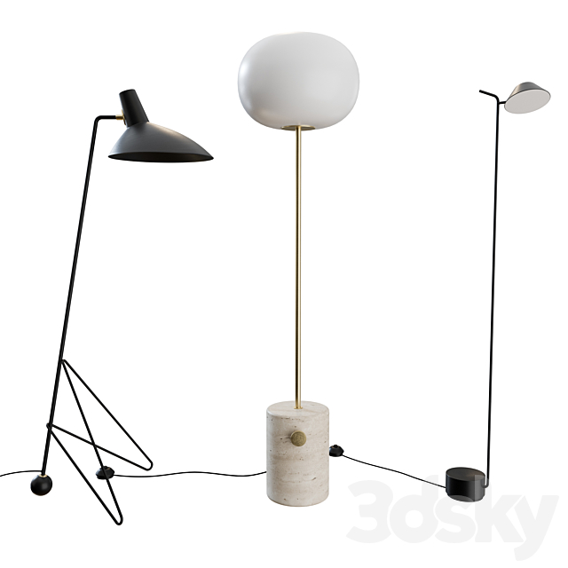 Floor Lamps Set 02 3DSMax File - thumbnail 4