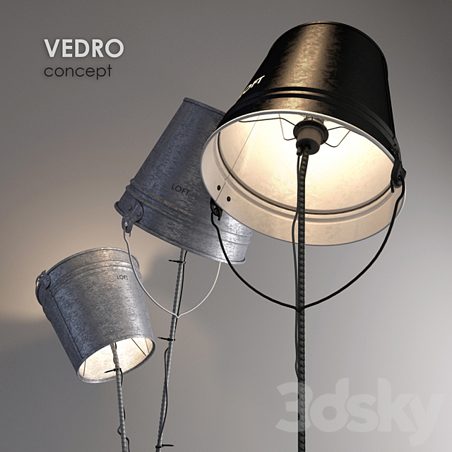 Floor lamps VEDRO concept 3ds Max - thumbnail 2