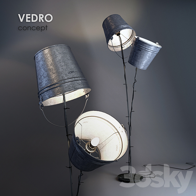 Floor lamps VEDRO concept 3ds Max - thumbnail 3