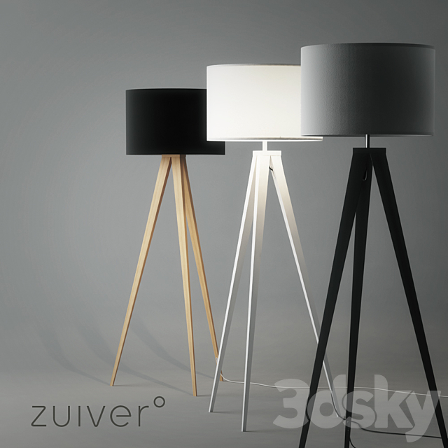 Floor lamps Zuiver Tripod Lamp 3DSMax File - thumbnail 1