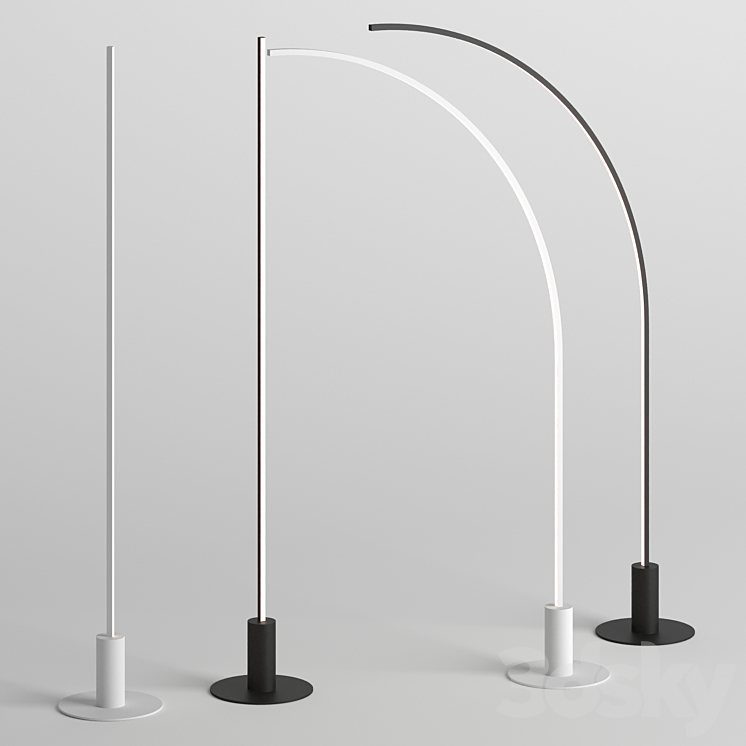 Floor Line and Floor c-line floor lamps from Forstlight 3DS Max Model - thumbnail 1