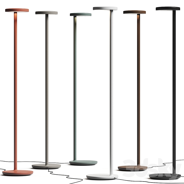 Flos Oblique Floor Lamps 3DS Max Model - thumbnail 2