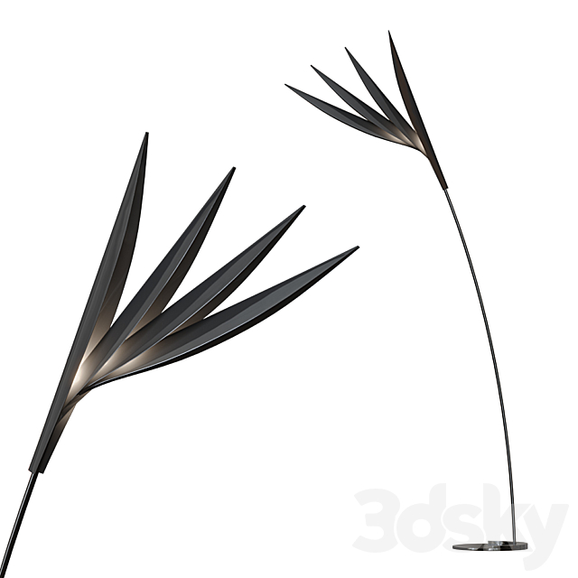 Flou Ebony Floor Lamp 3DSMax File - thumbnail 1