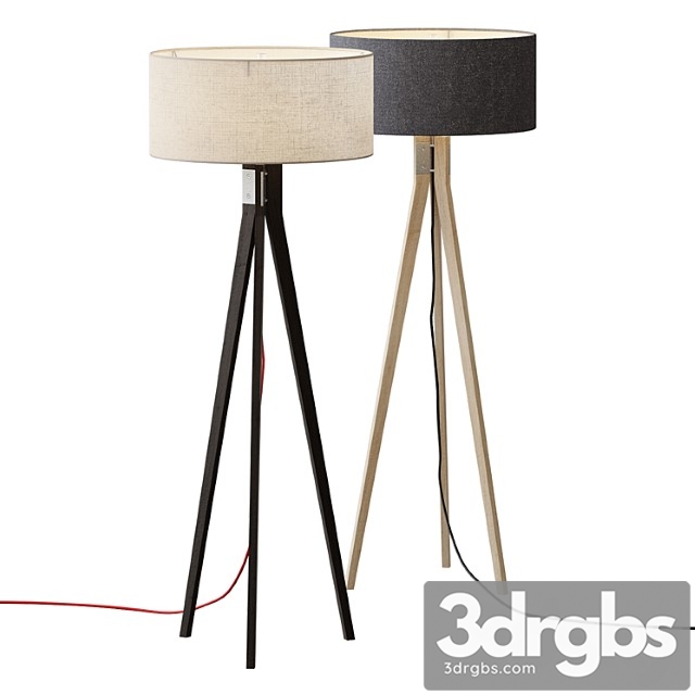 Folk tripod floor lamp 3dsmax Download - thumbnail 1