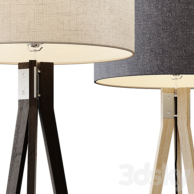 Folk Tripod Floor Lamp 3DSMax File - thumbnail 2