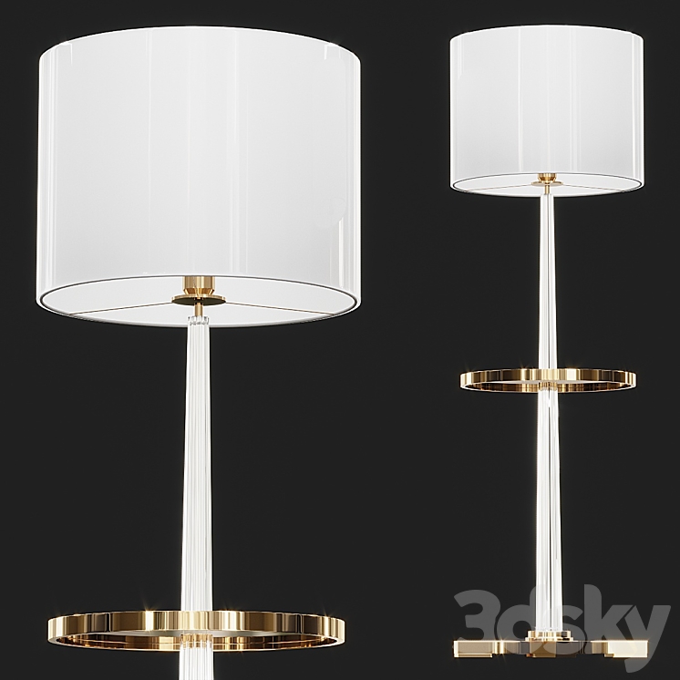 Foter Glass Cylinder Floor Lamp 3DS Max Model - thumbnail 1