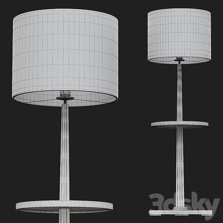 Foter Glass Cylinder Floor Lamp 3DS Max Model - thumbnail 2