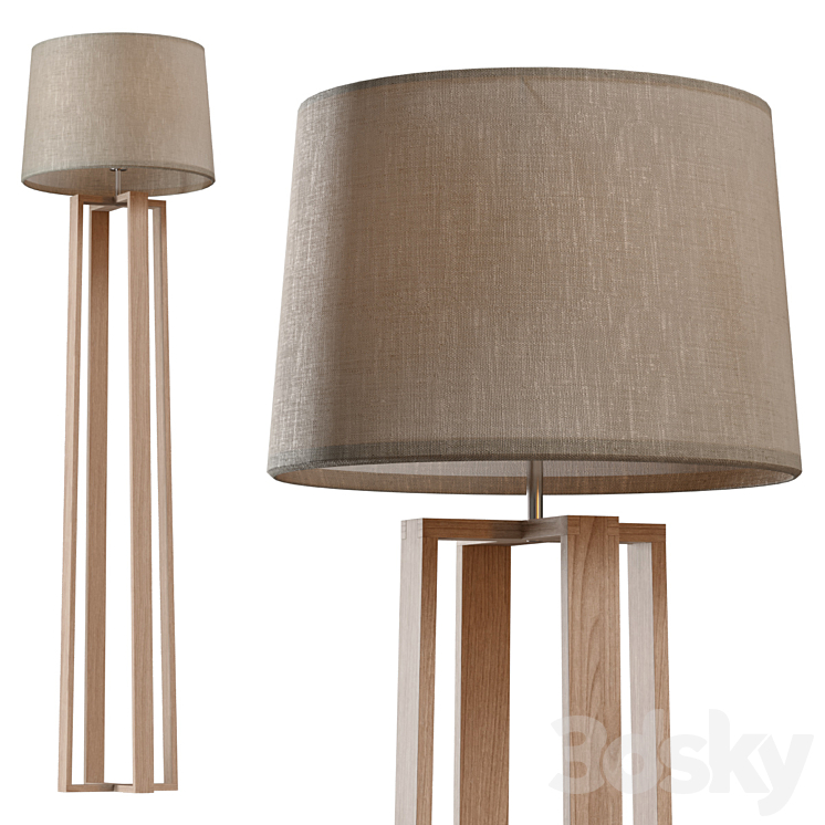 Freya Nubi FR5134-FL-01-BG floor lamp 3DS Max Model - thumbnail 1