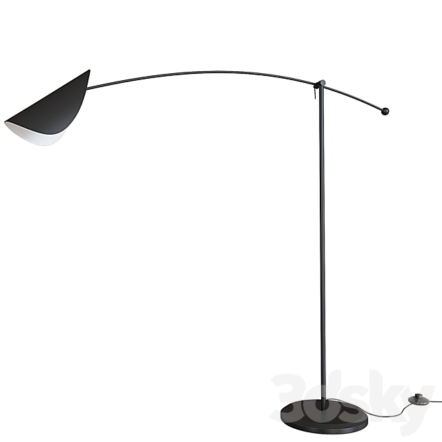 Funambule Adjustable Reading Arc Floor Lamp 3DSMax File - thumbnail 5