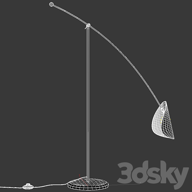 Funambule Adjustable Reading Arc Floor Lamp 3DSMax File - thumbnail 6