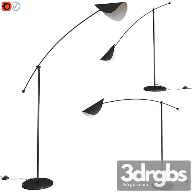 Funambule adjustable reading arc floor lamp - thumbnail 1