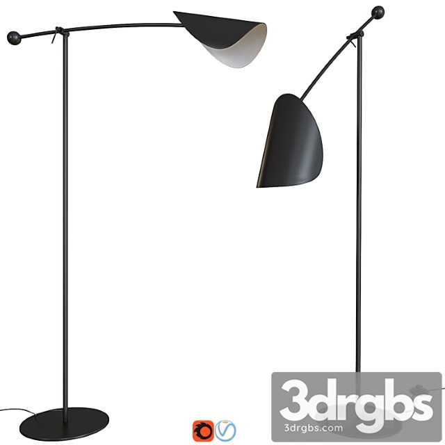 Funambule Adjustable Reading Floor Lamp 3dsmax Download - thumbnail 1