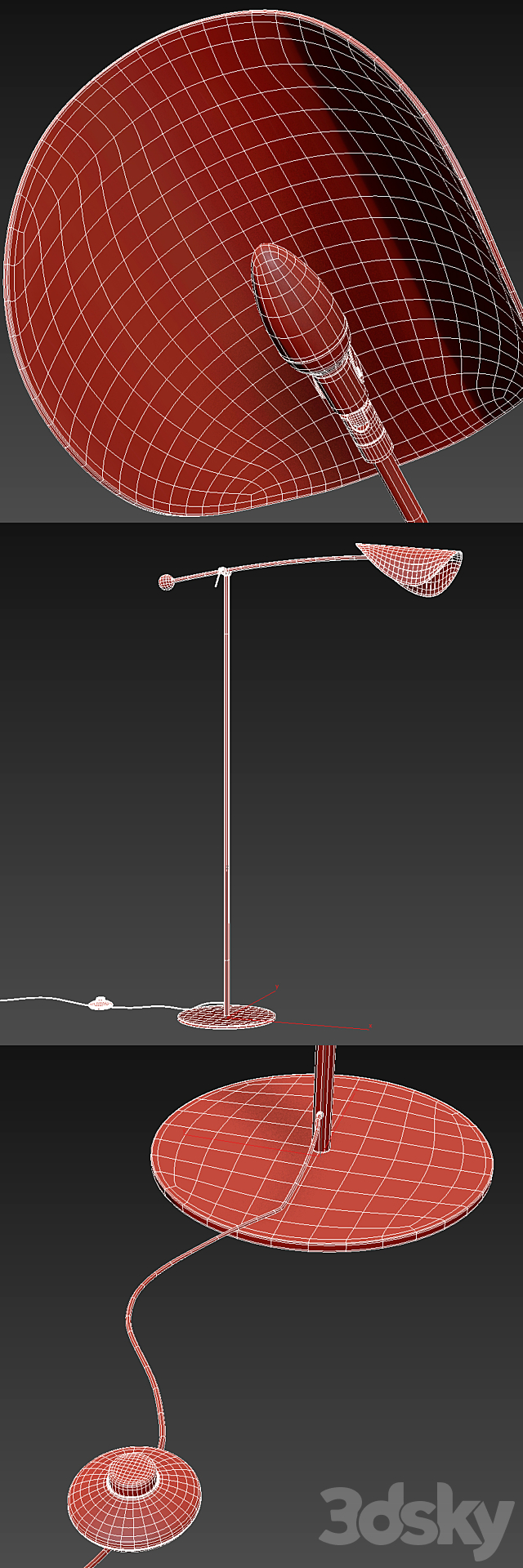 Funambule Adjustable Reading Floor Lamp 3DSMax File - thumbnail 4