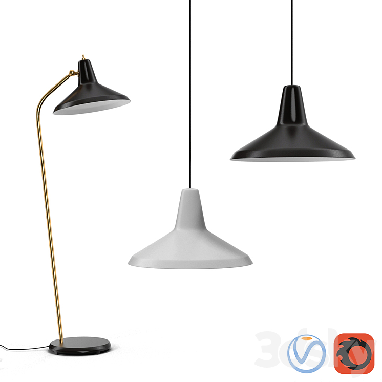 Gubi lampadaire G10 floor lamp 3DS Max - thumbnail 1