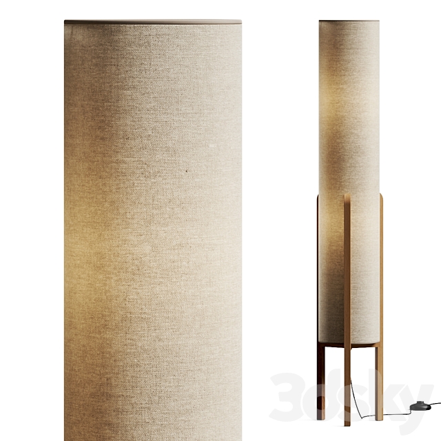 Habitat Arbaa Woven Column Floor Lamp 3ds Max - thumbnail 1