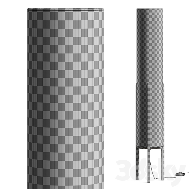 Habitat Arbaa Woven Column Floor Lamp 3ds Max - thumbnail 2