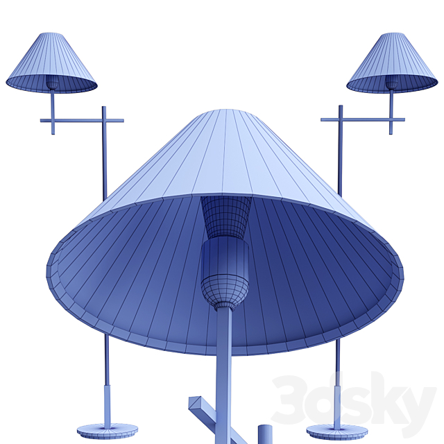 Hackney Bridge Arm Floor Lamp 3DS Max Model - thumbnail 3