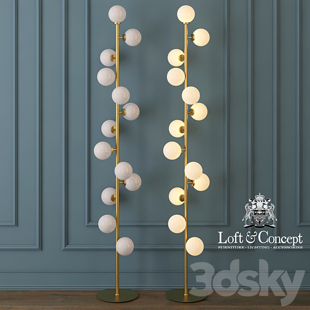 Hanging lamp glass ball ceiling lights 3DSMax File - thumbnail 1