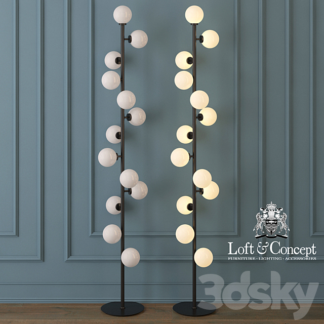 Hanging lamp glass ball ceiling lights 3DSMax File - thumbnail 2