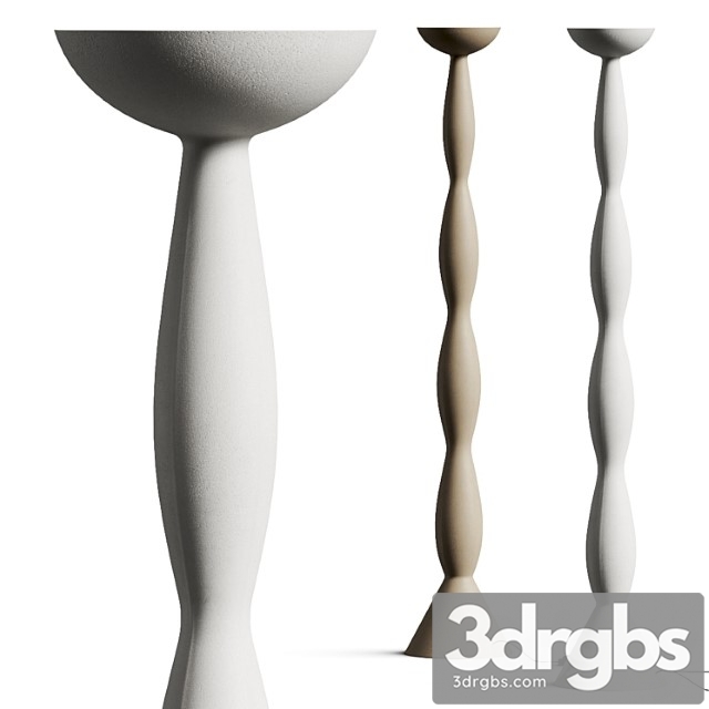 Haos Natural 2020 01 Plaster Floor Lamp 3dsmax Download - thumbnail 1