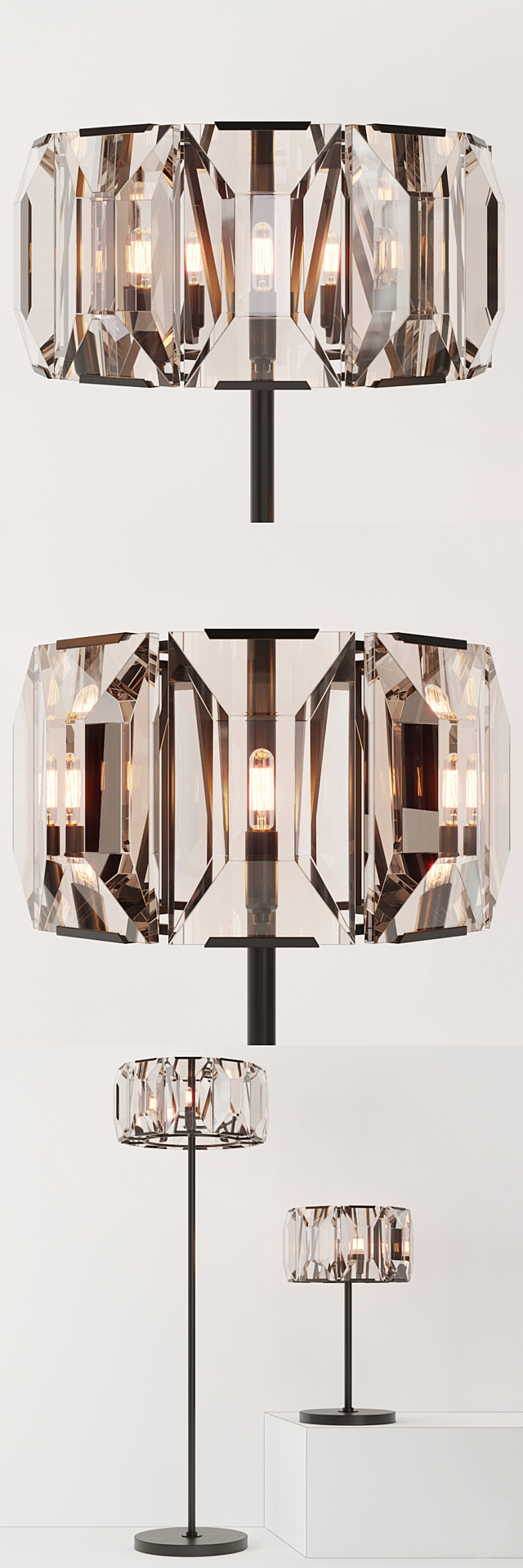 HARLOW CRYSTAL TABLE LAMP. FLOOR LAMP 3DSMax File - thumbnail 2