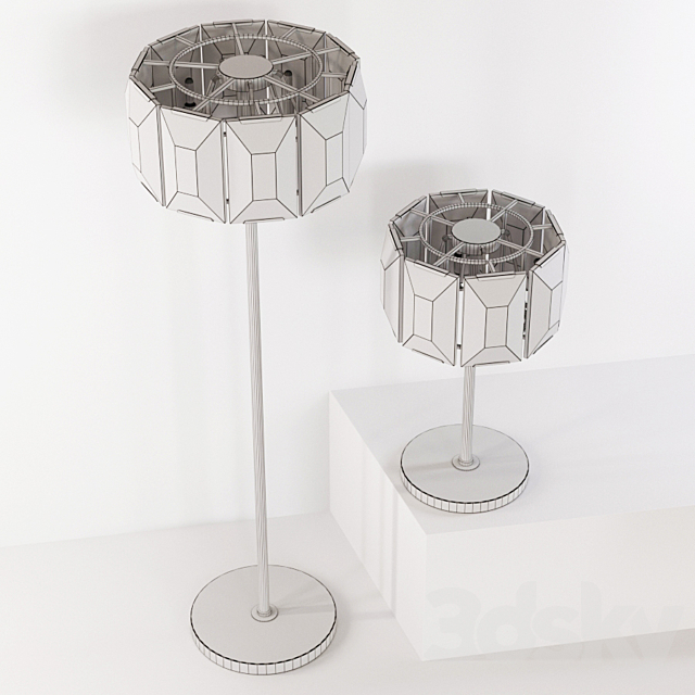 HARLOW CRYSTAL TABLE LAMP. FLOOR LAMP 3DSMax File - thumbnail 3