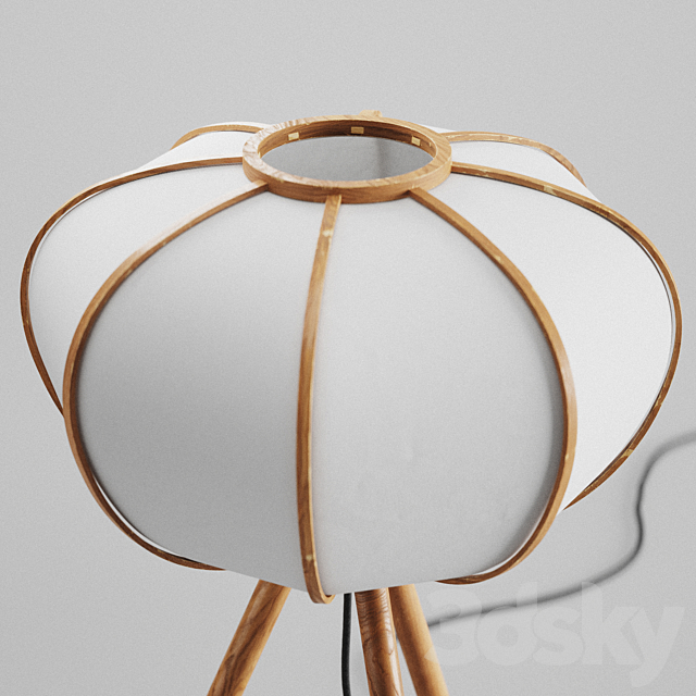 H&M Bamboo floor lamp 3DS Max Model - thumbnail 4