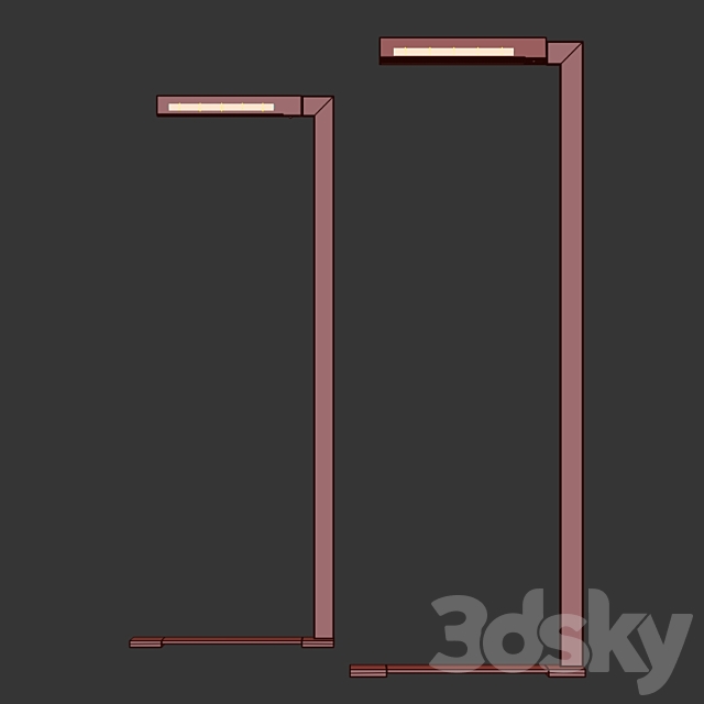 HOLLY HUNT Bar LED Reading Lamp 3DS Max Model - thumbnail 4