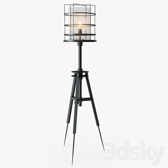 Holly Hunt Surveyor`s Floor Lamp 3DSMax File - thumbnail 1