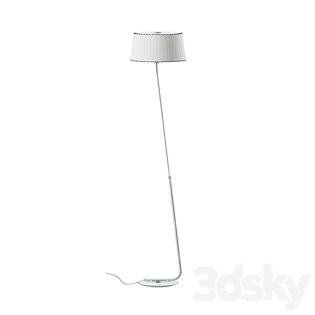 Hotel floor lamp white 3DS Max Model - thumbnail 2