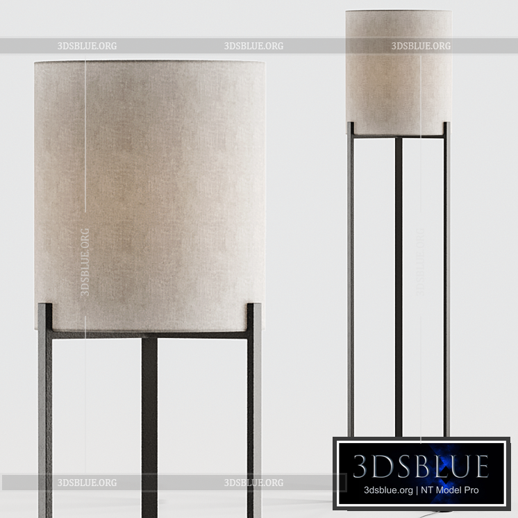 Ian Metal Floor Lamp – Pottery Barn 3DS Max - thumbnail 3