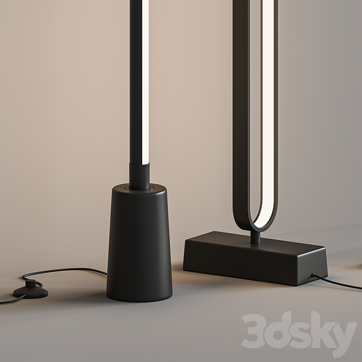 IKEA PILSKOTT OBEGRANSAD LED floor lamp 3DS Max Model - thumbnail 2