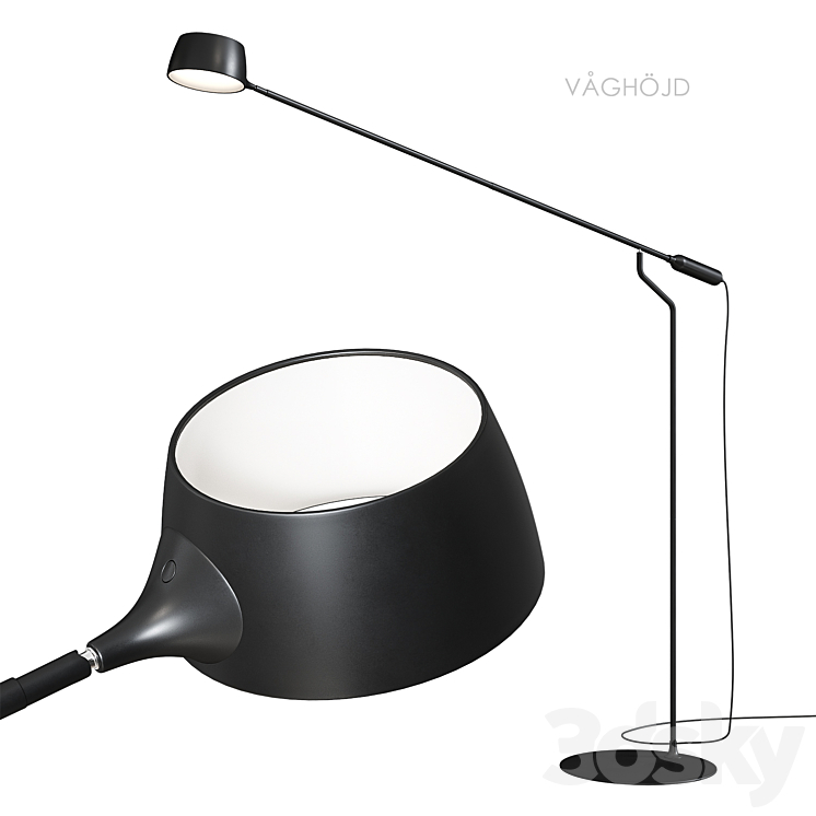 Ikea VAGHOJD LED floor lamp 3DS Max - thumbnail 1